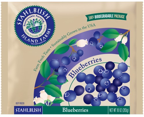 Blueberries in biodegradable bag Blueberries in biodegradable bag